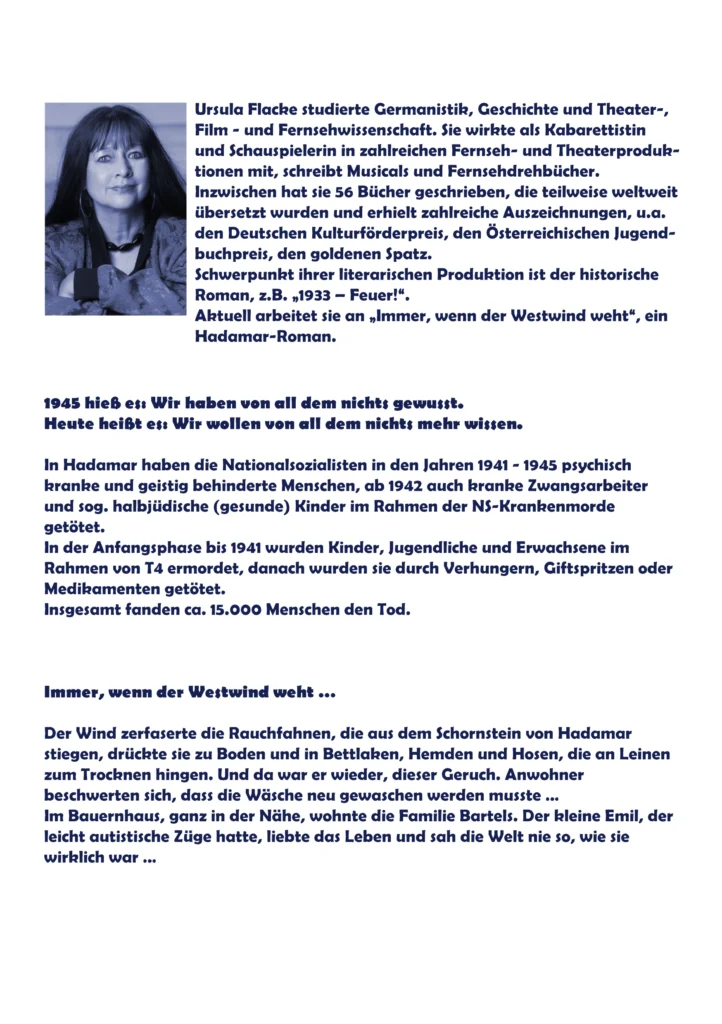 Flyer "Immer wenn der Westwind weht…" Rückseite